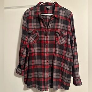 Womens Natural Reflections flannel size 1x fits like large/xl - never worn